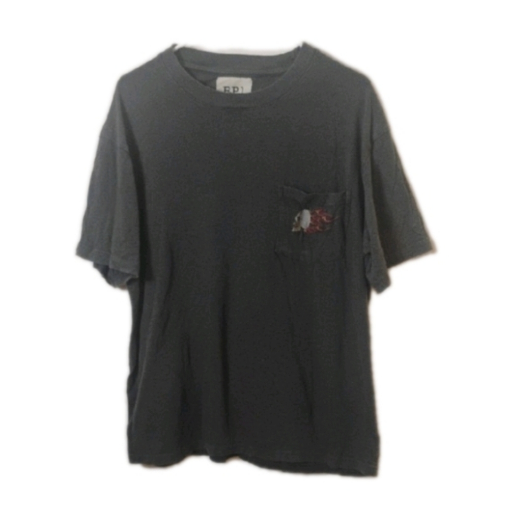 RP1 Gray Pocket Short Sleeve Tee Men's Large